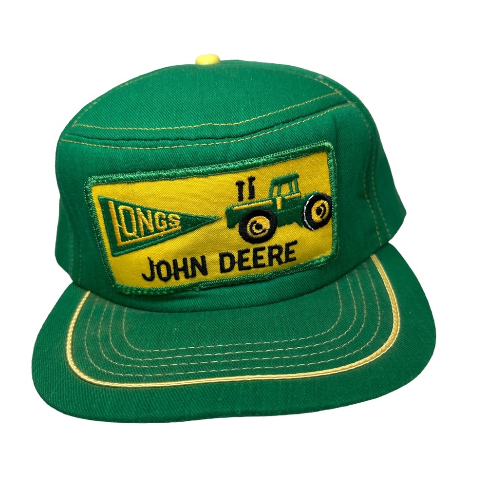 John Deere trucker hat SnapBack vintage retro Green Yellow Tractor farming cap